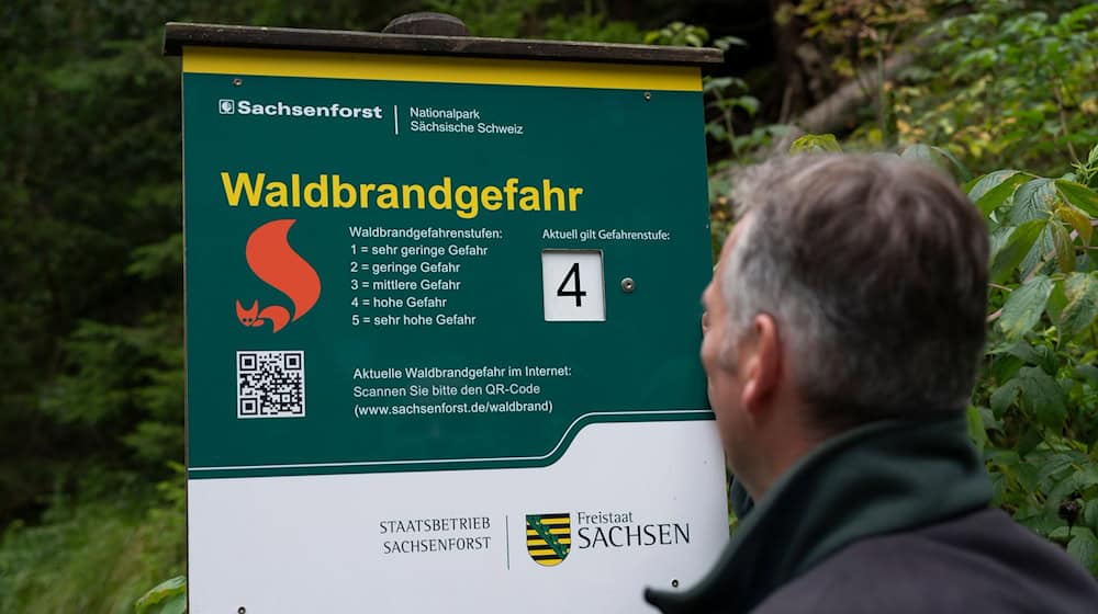 In Sachsen wird es heiß und trocken - Die Waldbrandgefahr steigt. / Foto: Matthias Rietschel/dpa