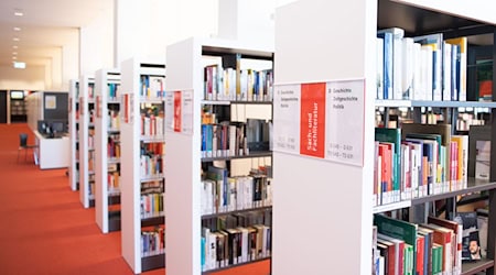 Shelves with books in the Dresden Central Library / Photo: Sebastian Kahnert/dpa-Zentralbild/dpa