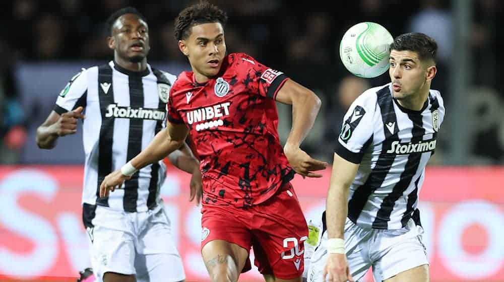 Antonio Nusa (M) folgt bei RB Leipzig auf Dani Olmo. / Foto: Nikola Krstic/Belga/dpa