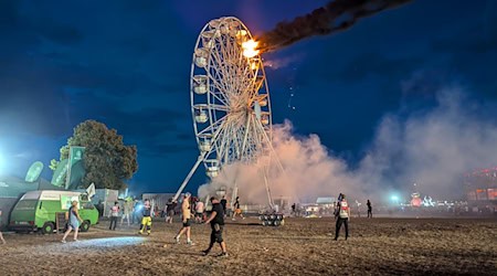 Burning Ferris wheel at Highfield Festival / Photo: -/spm-gruppe/dpa