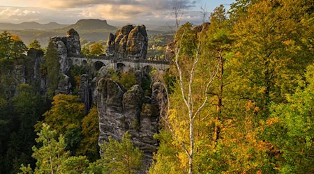 La famosa zona en lo alto del Elba, con la roca y el puente Bastei y más de un millón de visitantes al año, es uno de los lugares más llamativos de la región turística / Foto: Robert Michael/dpa