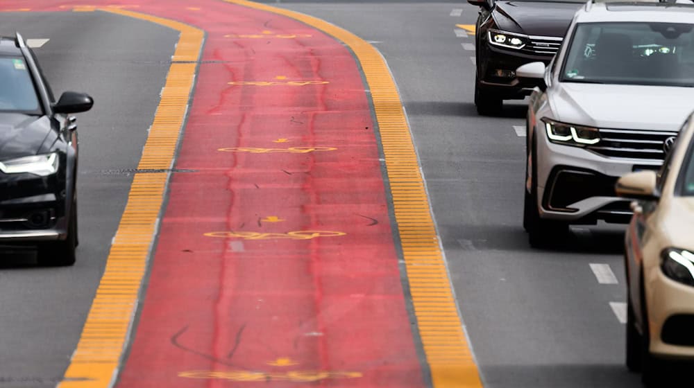 The Greens and the Left in Saxony are arguing about the reasons for the slow expansion of cycle paths. (Archive photo) / Photo: Robert Michael/dpa