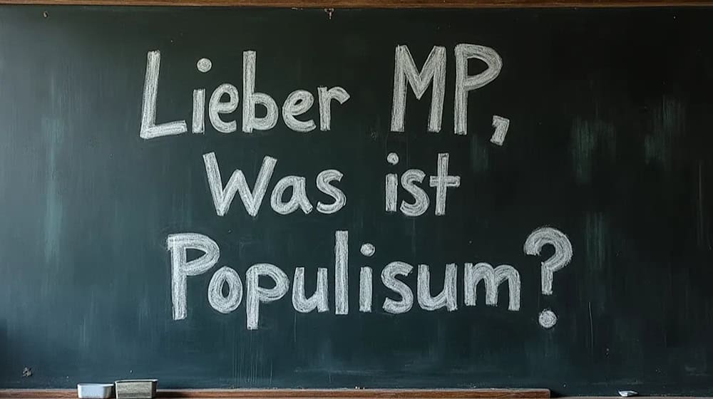 Was ist Populismus? Analyse BILD Interview von Ministerpräsident Michael Kretschmar / KI Bild generiert mit FLUX