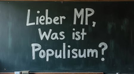 What is populism? Analysis BILD interview with Prime Minister Michael Kretschmar / KI Bild generated with FLUX