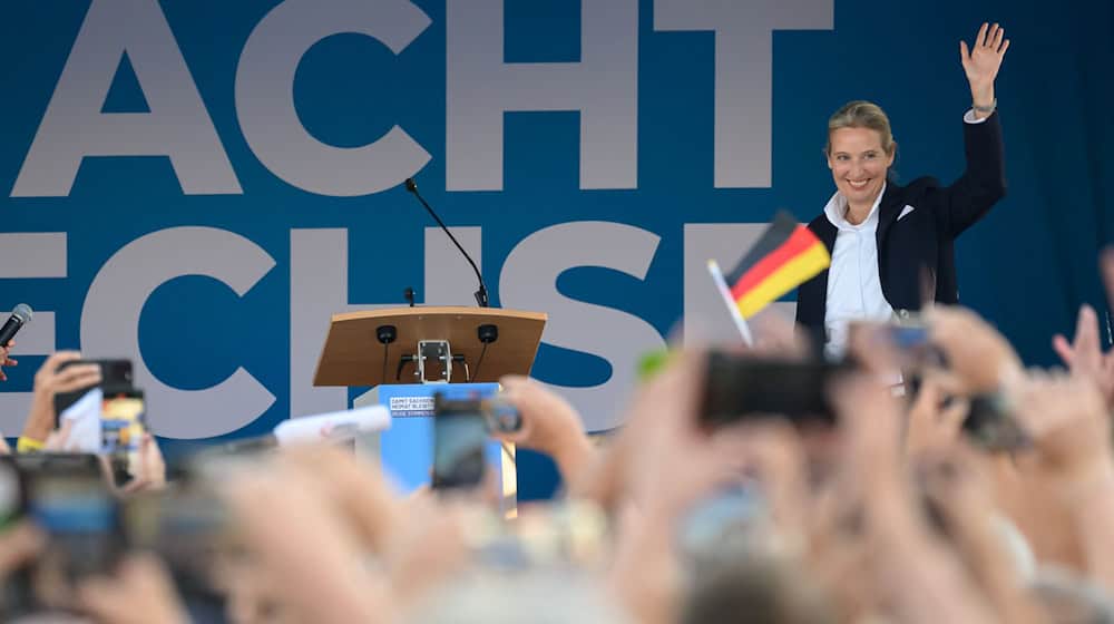 Die AfD bekräftigt ihren Regierungsanspruch in Sachsen. (Foto aktuell) / Foto: Robert Michael/dpa