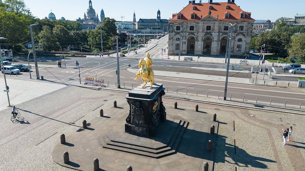 Blick auf das Königsufer in Dresden von der Neustädter Seite. (Archivbild) / Foto: Robert Michael/dpa