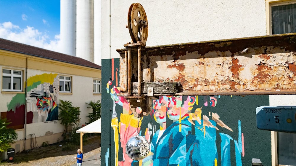 The artist Dani Hache from Gran Canaria has immortalized himself with two works on the site of the former Muskator plant. (Archive image) / Photo: Robert Michael/dpa