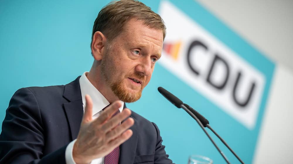 Saxony's Minister President Michael Kretschmer at the CDU election review in Berlin / Photo: Michael Kappeler/dpa