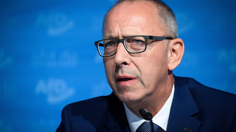 AfD-Landesvorsitzender Jörg Urban bei der Wahl-Nachlese der Bundespartei in Berlin / Foto: Bernd von Jutrczenka/dpa