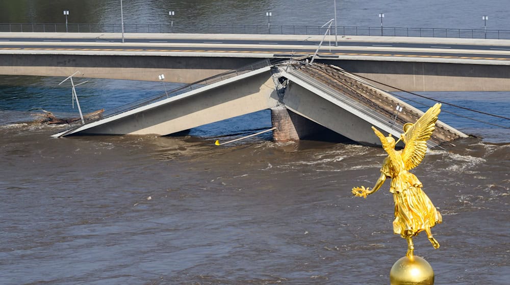 Following the collapse of the Carola Bridge, the SPD parliamentary group is sticking to its demands for an investment offensive / Photo: Robert Michael/dpa