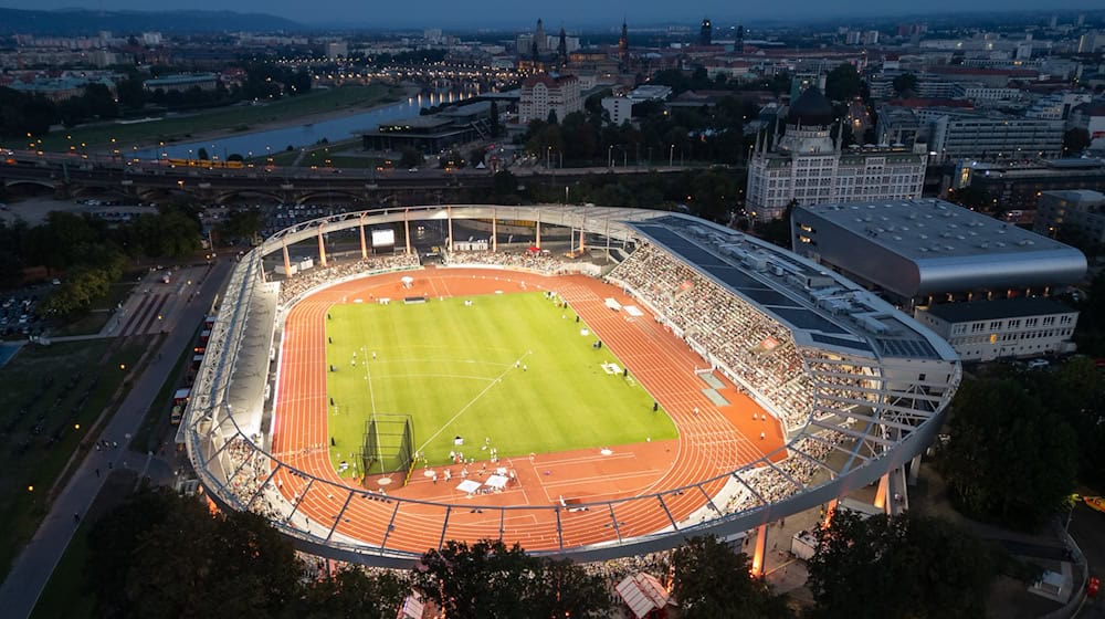 The Heinz Steyer Stadium in Dresden is the central venue for the World Transplant Games 2025 (archive photo) / Photo: Robert Michael/dpa