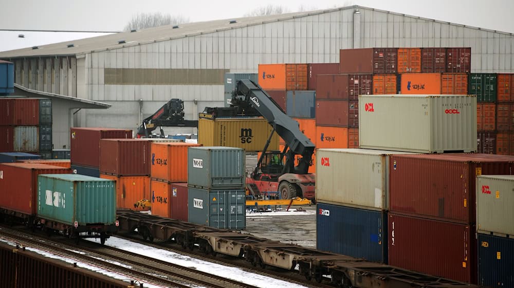 Sächsische Binnenhäfen Oberelbe GmbH has received approval for the expansion of the Riesa inland port (archive photo). / Photo: picture alliance / Arno Burgi/dpa-Zentralbild/ZB