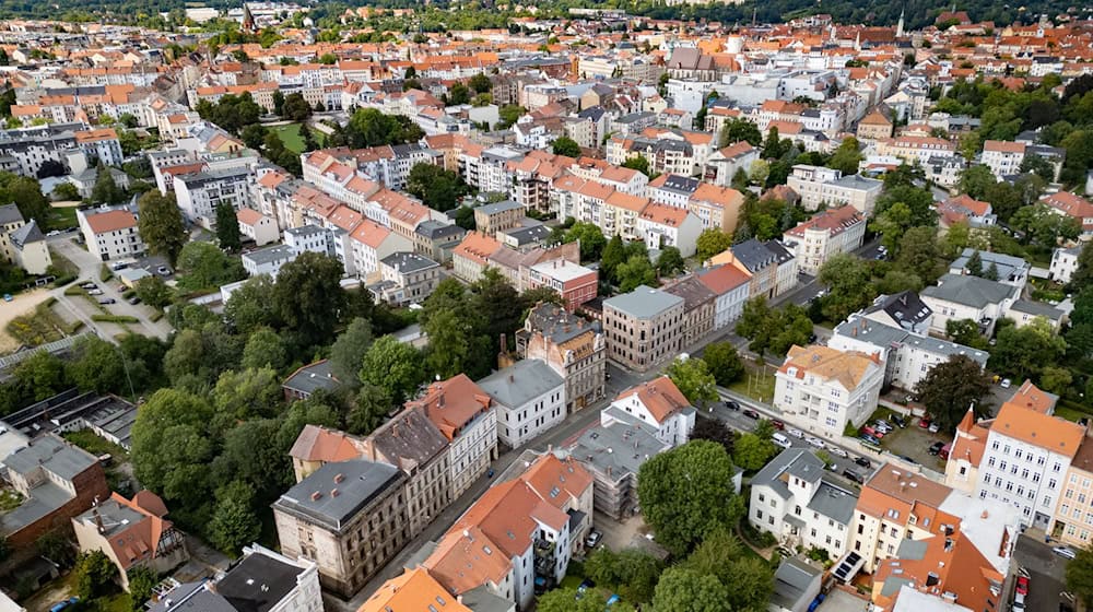 Němsko-pólske namjezne město Zhorjelc-Zgorzelec z ptačeje perspektiwy. (Archivbild) / Foto: Robert Michael/dpa