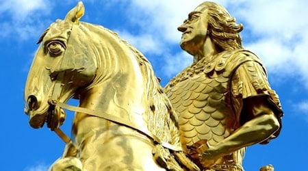 Statue Goldener Reiter in Dresden
