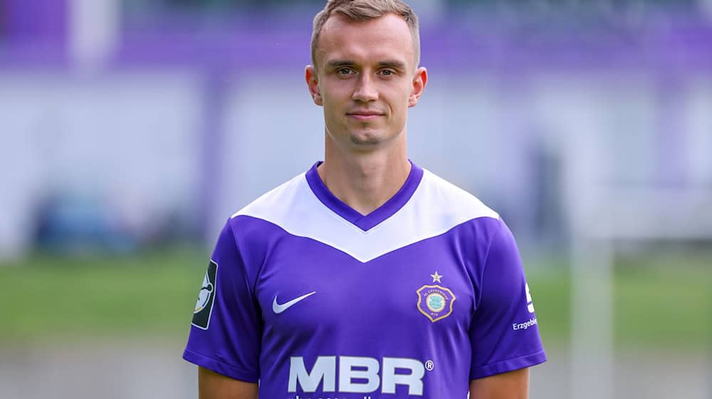 Kilian Jakob erlöste mit seinem Tor in Annaberg den FC Erzgebirge. / Foto: Jan Woitas/dpa