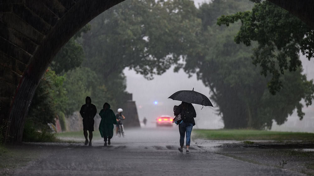 Regen und einzelne Gewitter dominieren in Sachsen zur Mitte der Woche. (Archivbild) / Foto: Robert Michael/dpa