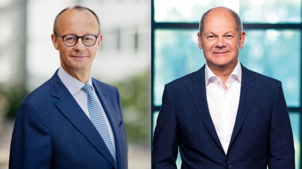 Friedrich Merz, CDU (links) und Olaf Scholz, SPD, (rechts) (Bild: Montage Tobias Koch & Thomas Trutschel)