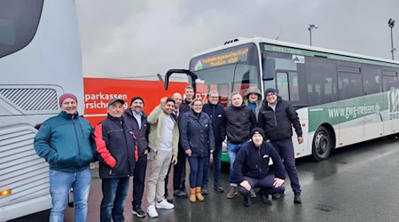 Geschafft. Meißner Busfahrer beim Fahrsicherheitstraining auf dem Sachsenring. Foto: VGM