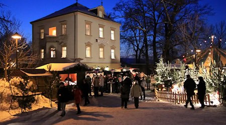 Auf dem Weihnachtsmarkt können die Besucher in zahlreichen Buden handgefertigte Geschenke und köstliche Leckereien entdecken. Foto: Stadtverwaltung Coswig