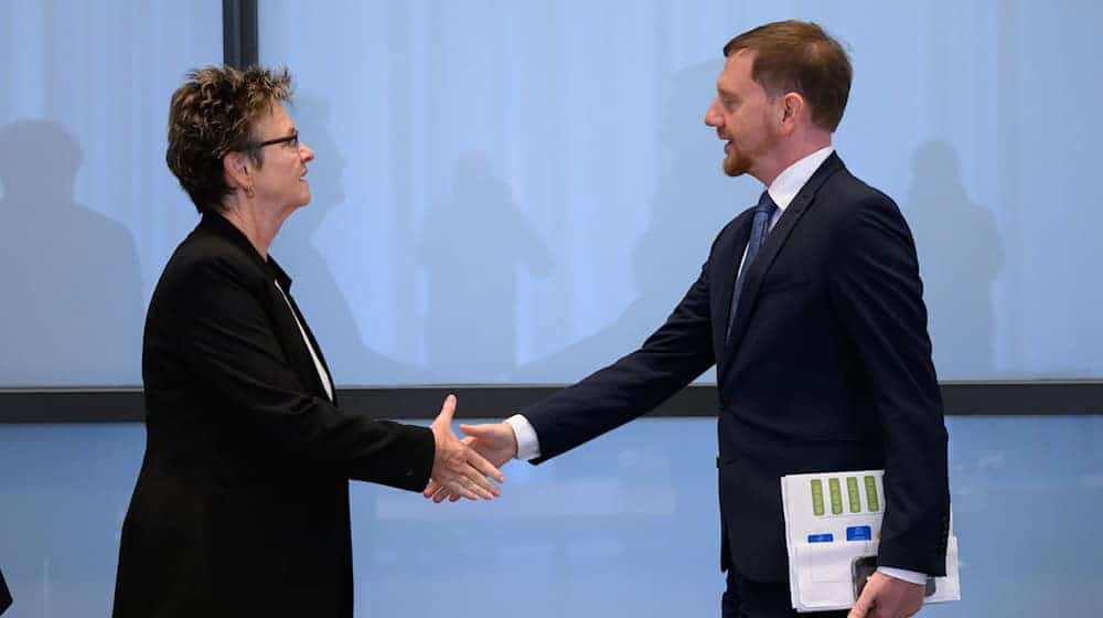 The Sahra Wagenknecht alliance invites head of government Kretschmer to talks before the election. (Archive photo) / Photo: Robert Michael/dpa