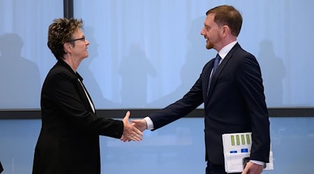 The Sahra Wagenknecht alliance invites head of government Kretschmer to talks before the election. (Archive photo) / Photo: Robert Michael/dpa