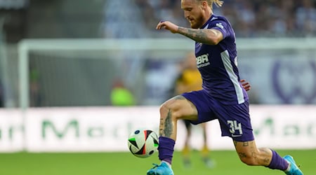 Marvin Stefaniak of FC Erzgeburge Aue has been banned for three matches. / Photo: Robert Michael/dpa