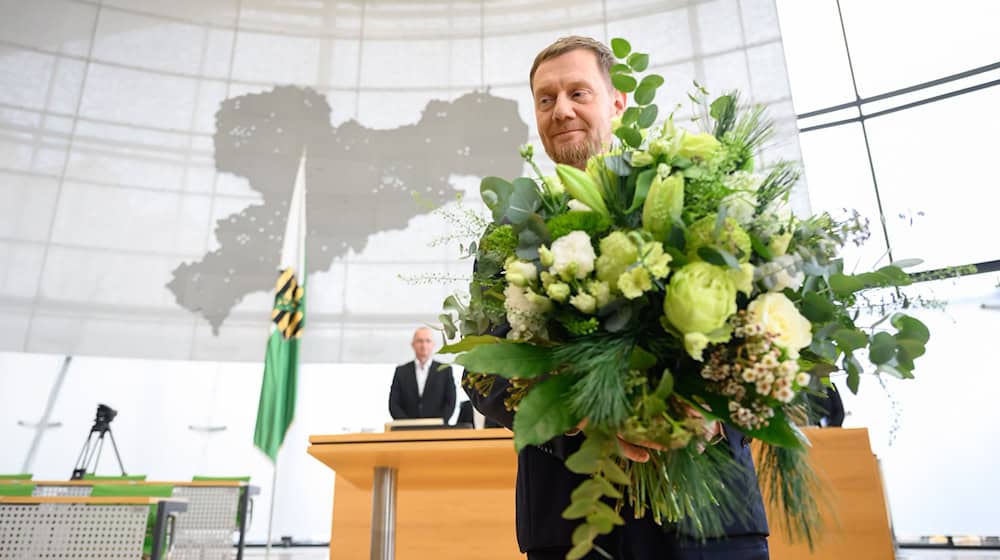 The ministers of the new Saxon government under the leadership of Michael Kretschmer are to be sworn in in the state parliament.  / Photo: Robert Michael/dpa