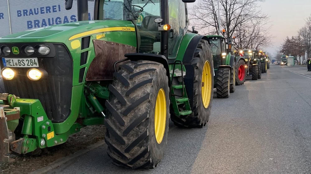 Das Foto stammt  von den Bauernprotesten im Januar 2024, da ging es vor allem um die Besteuerung von Biodiesel. Foto: privat