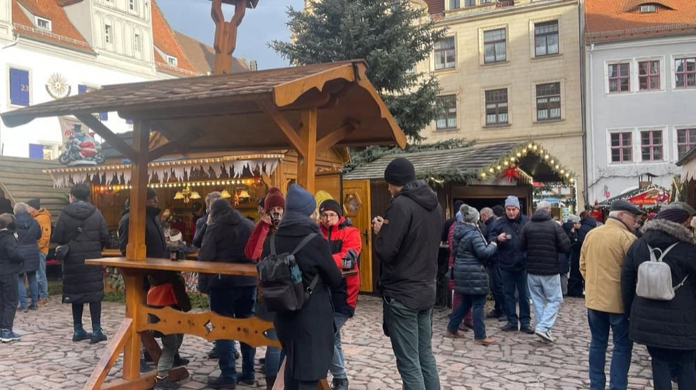 Der Meißner Weihnachtsmarkt: Es geht weiter, aber ruhiger. Foto: Mallek