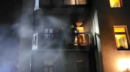 Der Wohnungsbrand an Neujahrsabend in der Meißner Lutherstraße. Foto: Feuerwehr Meißen 