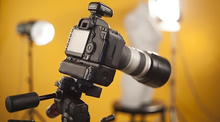 Kamera in einem Fotostudio