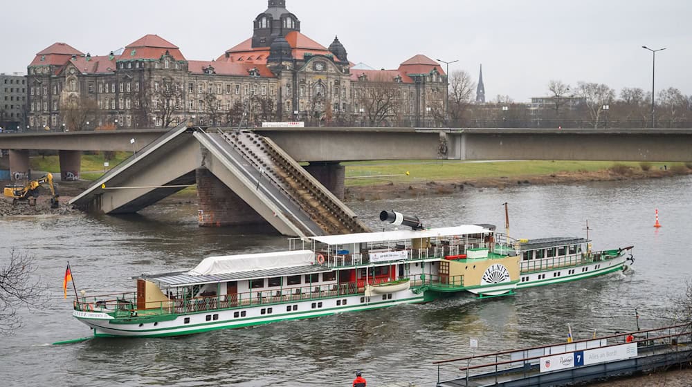 Elbe in Sachsen für Binnenschifffahrt ab Montag wieder frei  / Foto: Robert Michael/dpa