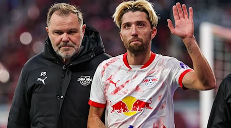 Die Wade macht nicht mit: Kevin Kampl fehlt Leipzig gegen Sturm Graz. / Foto: Jan Woitas/dpa