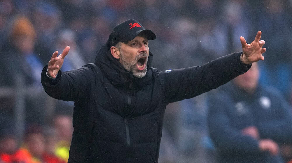 A lot of frustration at RB Leipzig: Coach Marco Rose finds clear words after the 3-3 draw in Bochum / Photo: David Inderlied/dpa