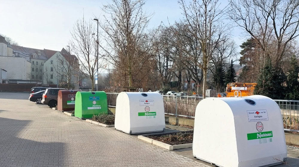 Der neue Containerstandort in Meißen. Foto: Stadt Meißen