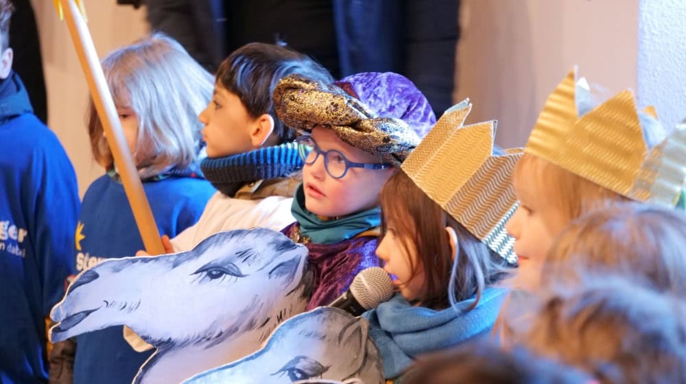 Die Sternsinger im Meißner Rathaus. Foto: Stadtverwaltung Meißen