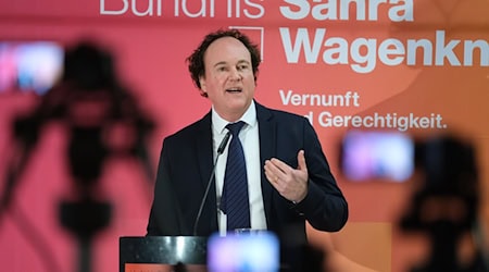 The newly elected BSW top candidate for the Bundestag elections: Marcel Machill / Photo: Sebastian Willnow/dpa