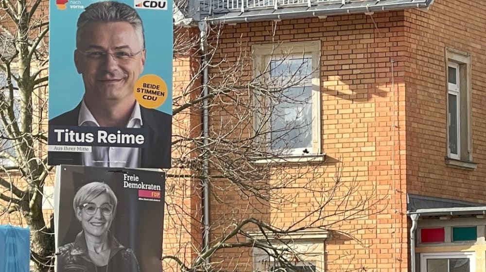 Wahlwerbung in Radebeul. Foto: Mallek