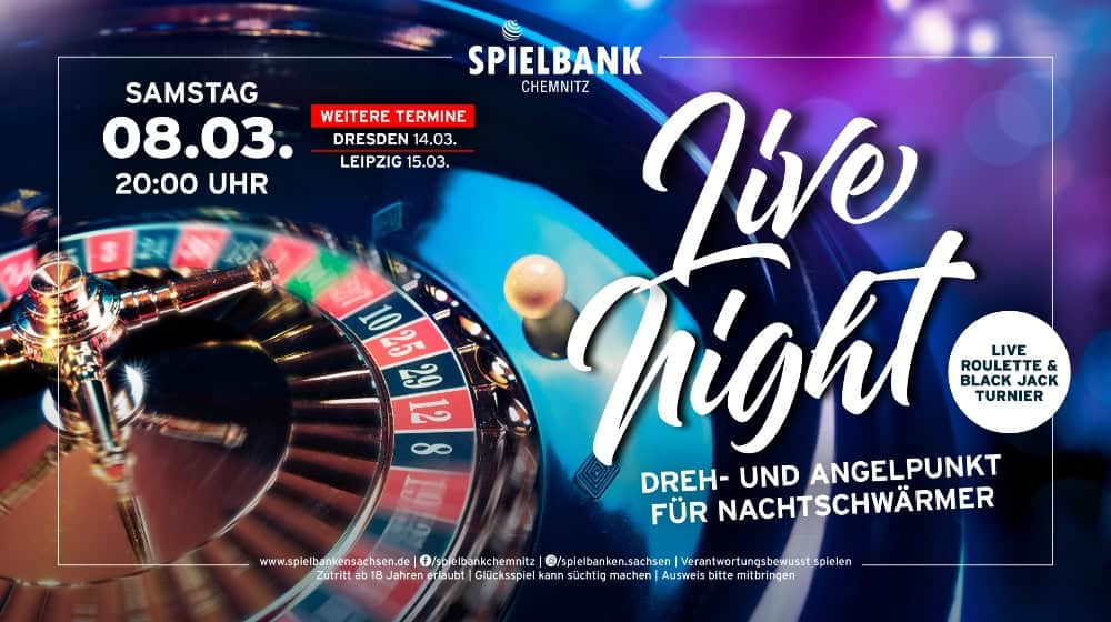 Live Night in der Spielbank Chemnitz / Bild: Spielbanken Sachsen