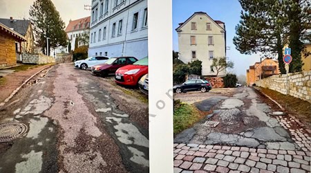 Die kaputte Straße Am Röhrbrunnen. Foto: Stadtverwaltung 