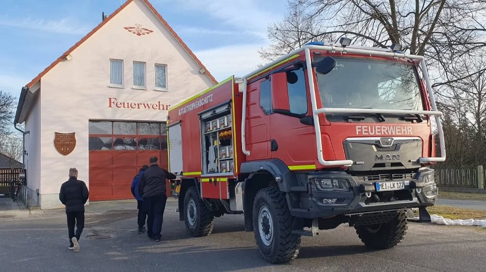 Das neue Löschfahrzeug in Wülknitz. Foto: Feuerwehr