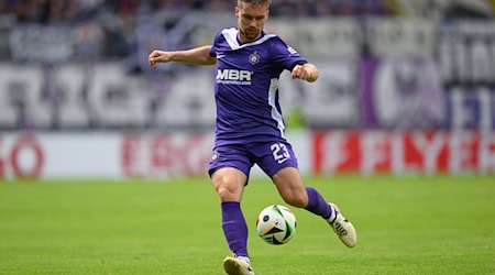  Aue's Anthony Barylla scored his first goal of the season against Cologne / Photo: Robert Michael/dpa