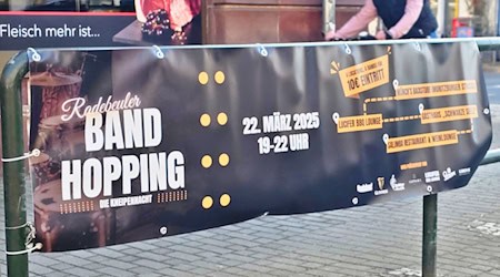 Werbebanner für das Radebeuler Bandhopping 2025