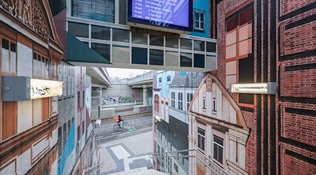  The staircase was artistically designed in the style of historical buildings in Chemnitz. (Photo production) / Photo: Jan Woitas/dpa