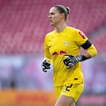 An Torfrau Elvira Herzog lag die klare Niederlage von RB Leipzig gegen Essen nicht. / Foto: Hendrik Schmidt/dpa