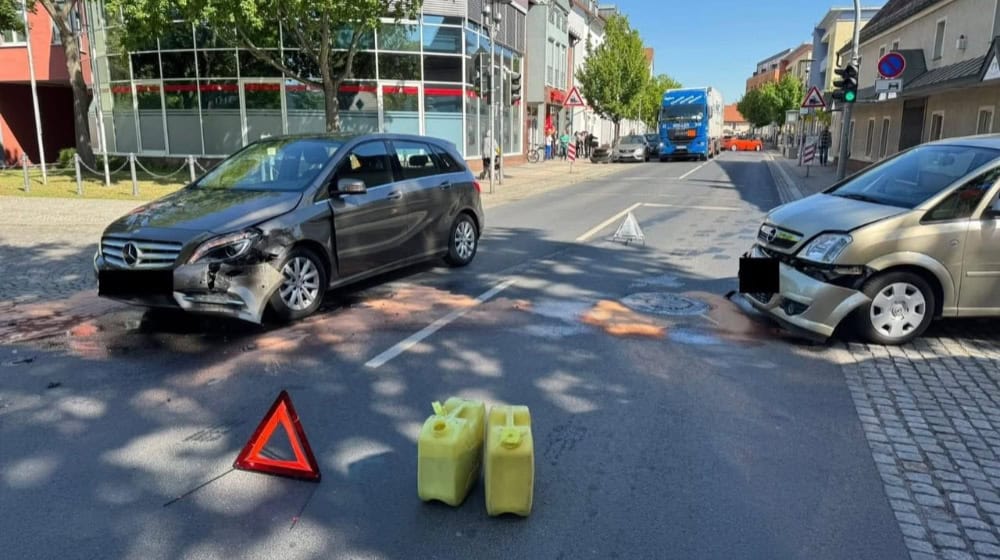 Unfall am Montag in Coswig. Foto: Feuerwehr 