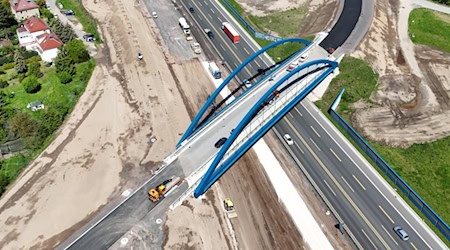 Die neue Brücke bei Großdeuben. Foto:  Autobahn GmbH des Bundes 