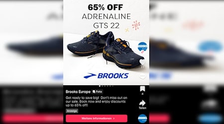 Tienda falsa de Brooks Running (Imagen: Captura de pantalla del anuncio de TikTok)