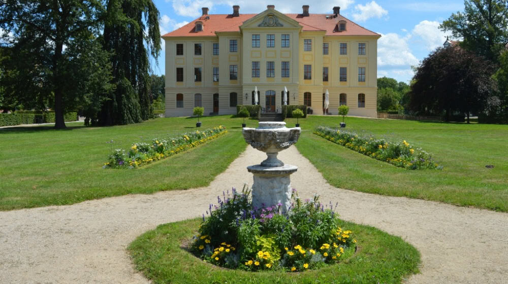 Barockgarten mit Blick auf das Palais. Foto: Stadtverwaltung Großenhain