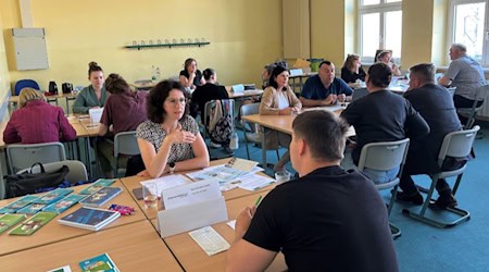 Teilnehmer beim Speed-Dating im BSZ in Riesa. Foto: Landratsamt Meißen